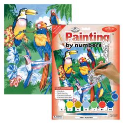 PEINTURE À NUMÉROS JUNIOR PETIT - OISEAUX TROPICAUX